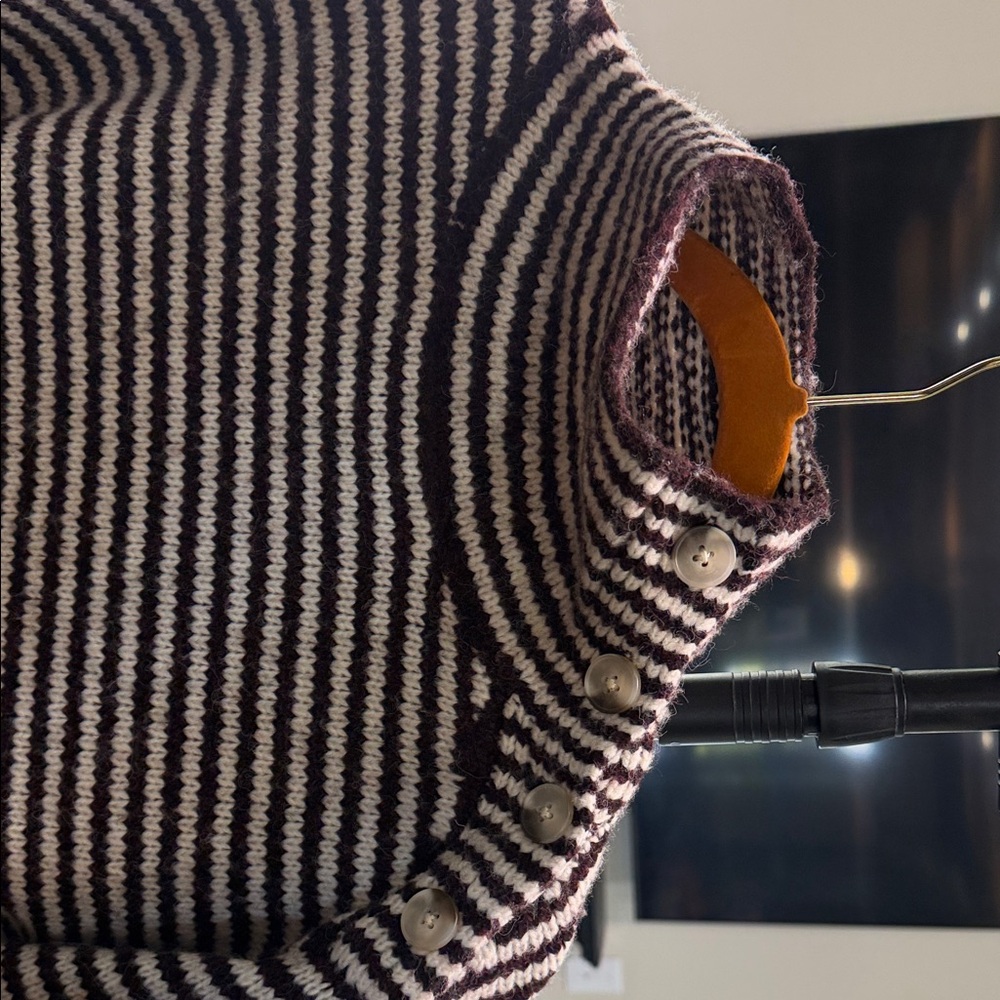 Universal Thread Striped Mock Neck Button-Shoulde… - image 2